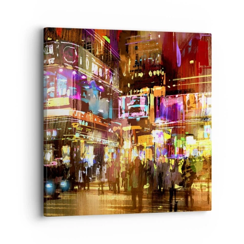 Lærredstryk - Billede på lærred - I et hav af lys - 40x40 cm