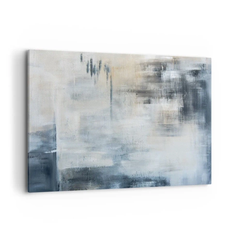 Lærredstryk - Billede på lærred - Bag et slør af blåt - 120x80 cm