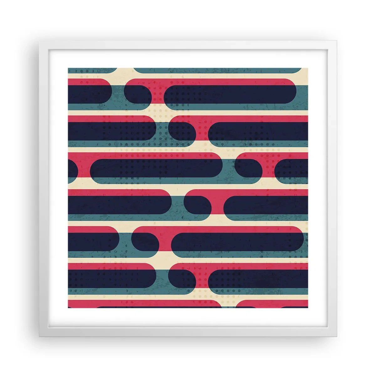 Plakat i hvid ramme - Indad og fremad - 50x50 cm