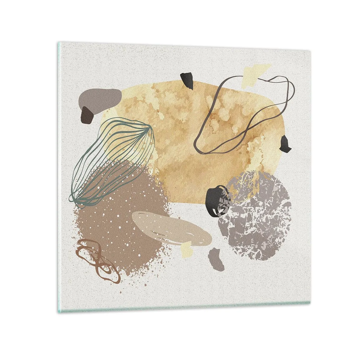 Billede på glas - Anvendt plumkologi - 70x70 cm