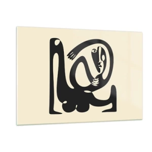 Billede på glas - Næsten Picasso - 120x80 cm