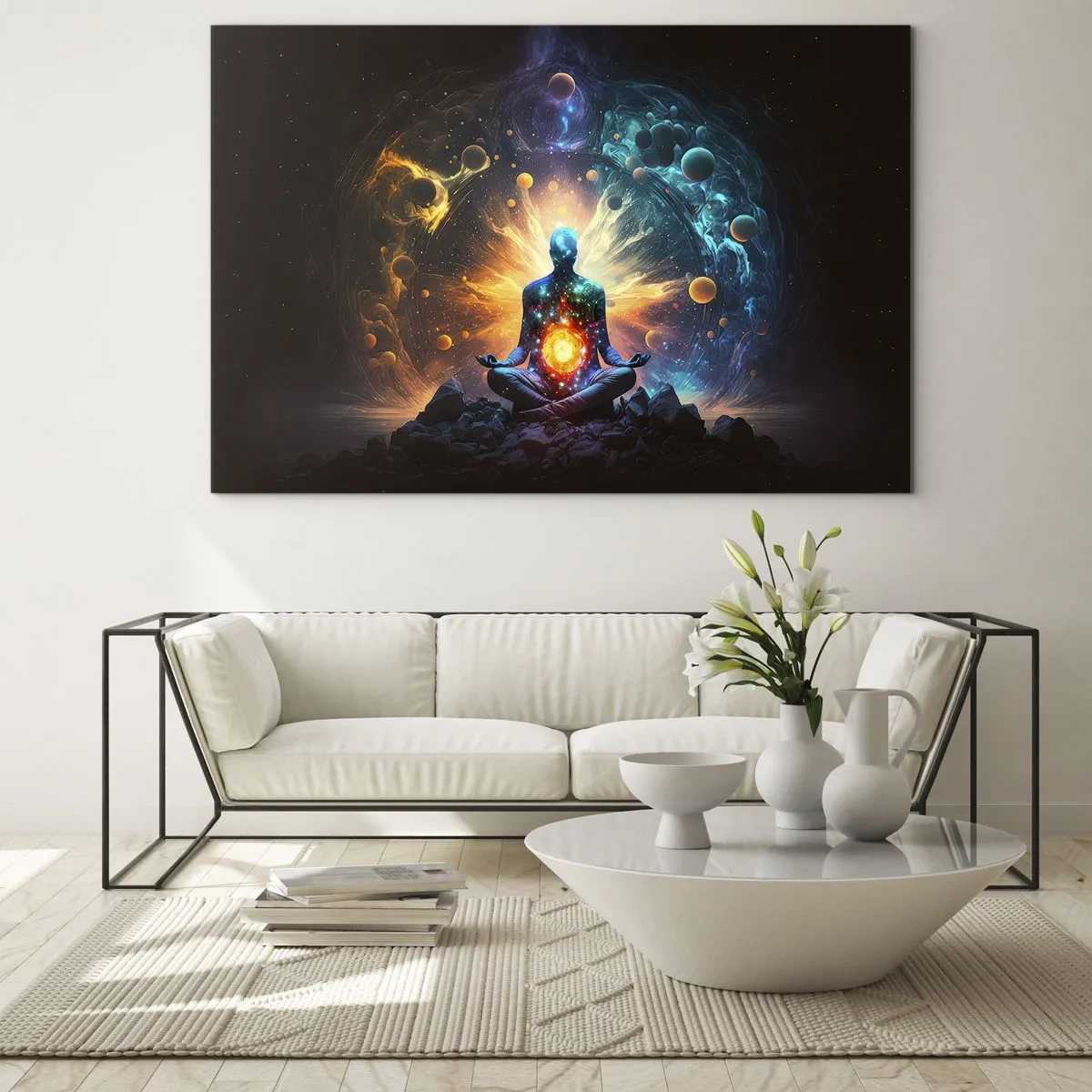 Billede på glas - Kosmisk ro - 100x70 cm