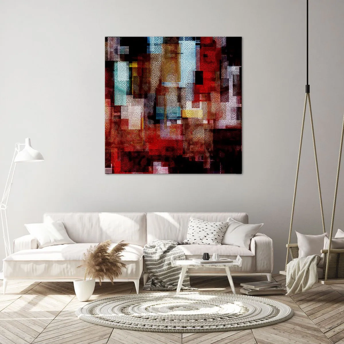 Lærredstryk - Billede på lærred - Forvirring med forvirring - 40x40 cm