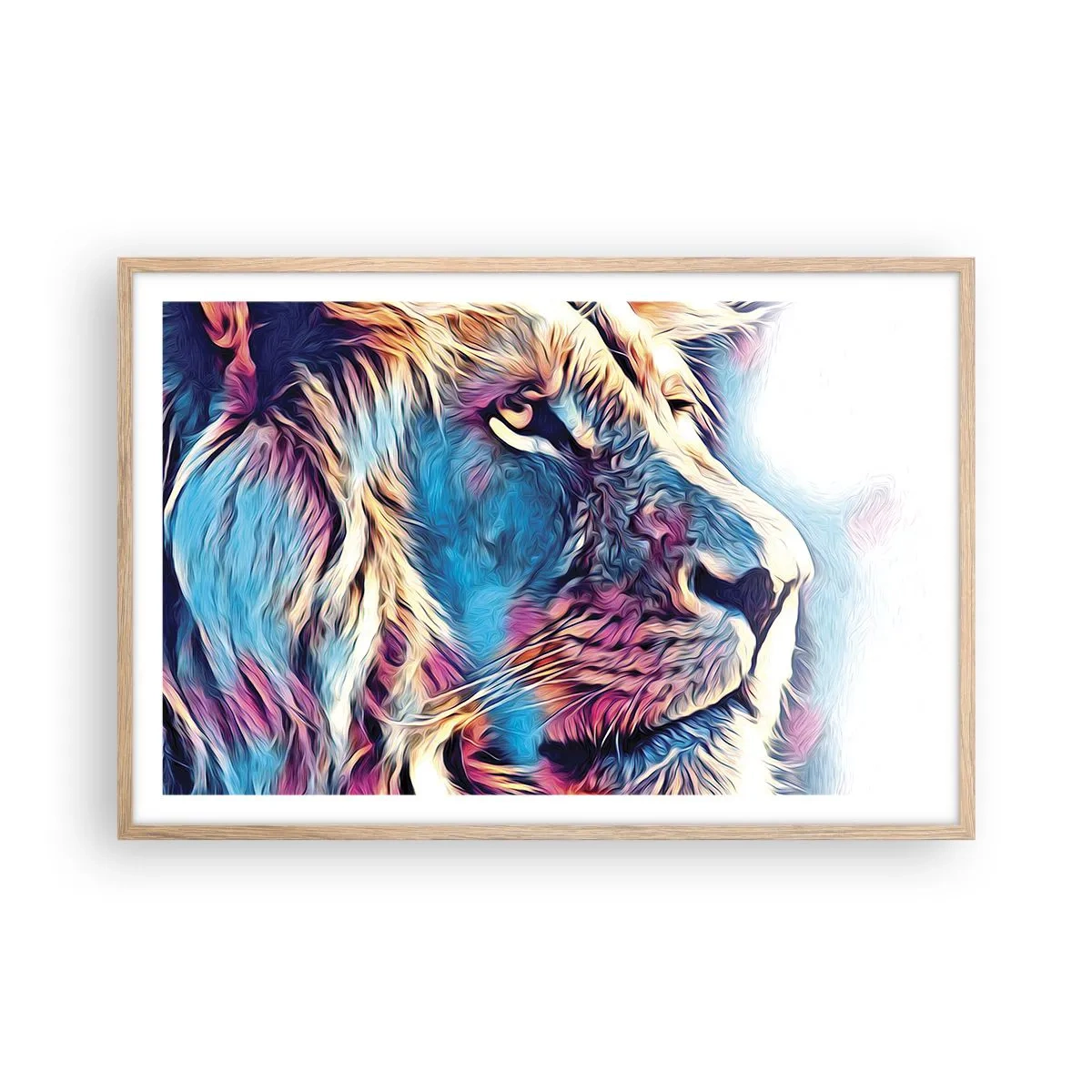 Plakat i ramme af lyst egetræ - Naturens visdom - 91x61 cm