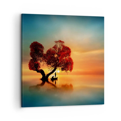 Lærredstryk - Billede på lærred - Fjern og tavs verdensløshed - 60x60 cm