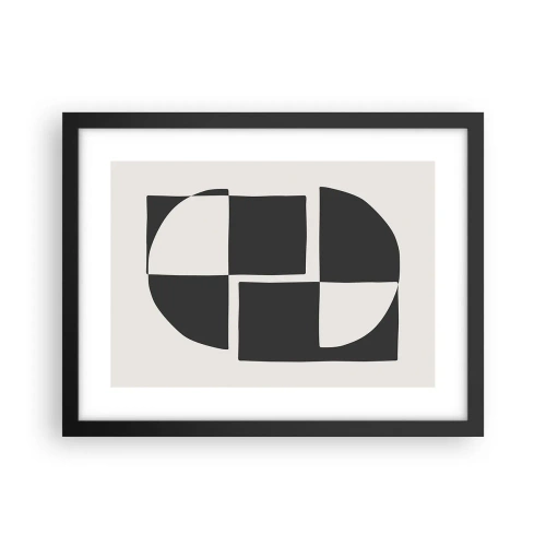 Plakat i sort ramme - Antitese - syntese - 40x30 cm