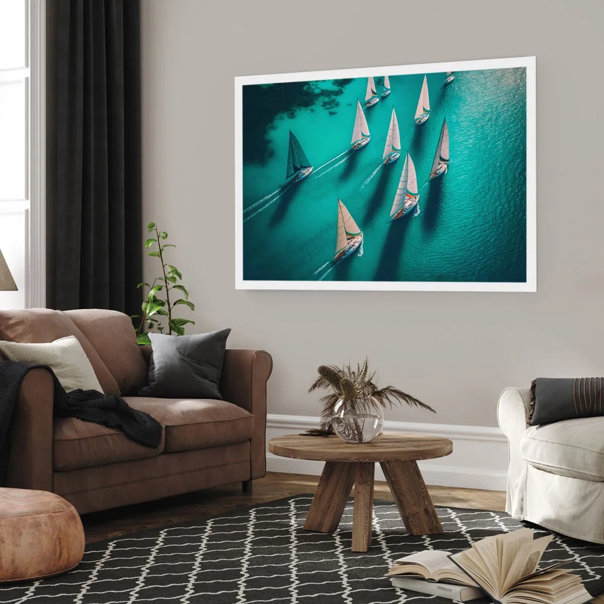 Plakat - Konkurrerer med vinden - 70x50 cm