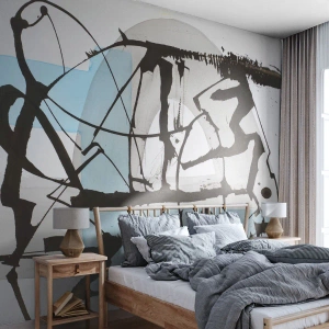 Fototapet Standard Eco - Ikke desto mindre blå - Abstraktion, Stykke, Kaos - 250x175 cm