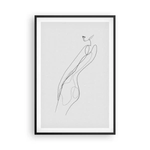 Plakat i sort ramme - Næppe et løfte - 61x91 cm