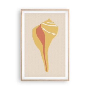 Plakat i ramme af lyst egetræ - Organisk abstraktion - vækst - 61x91 cm