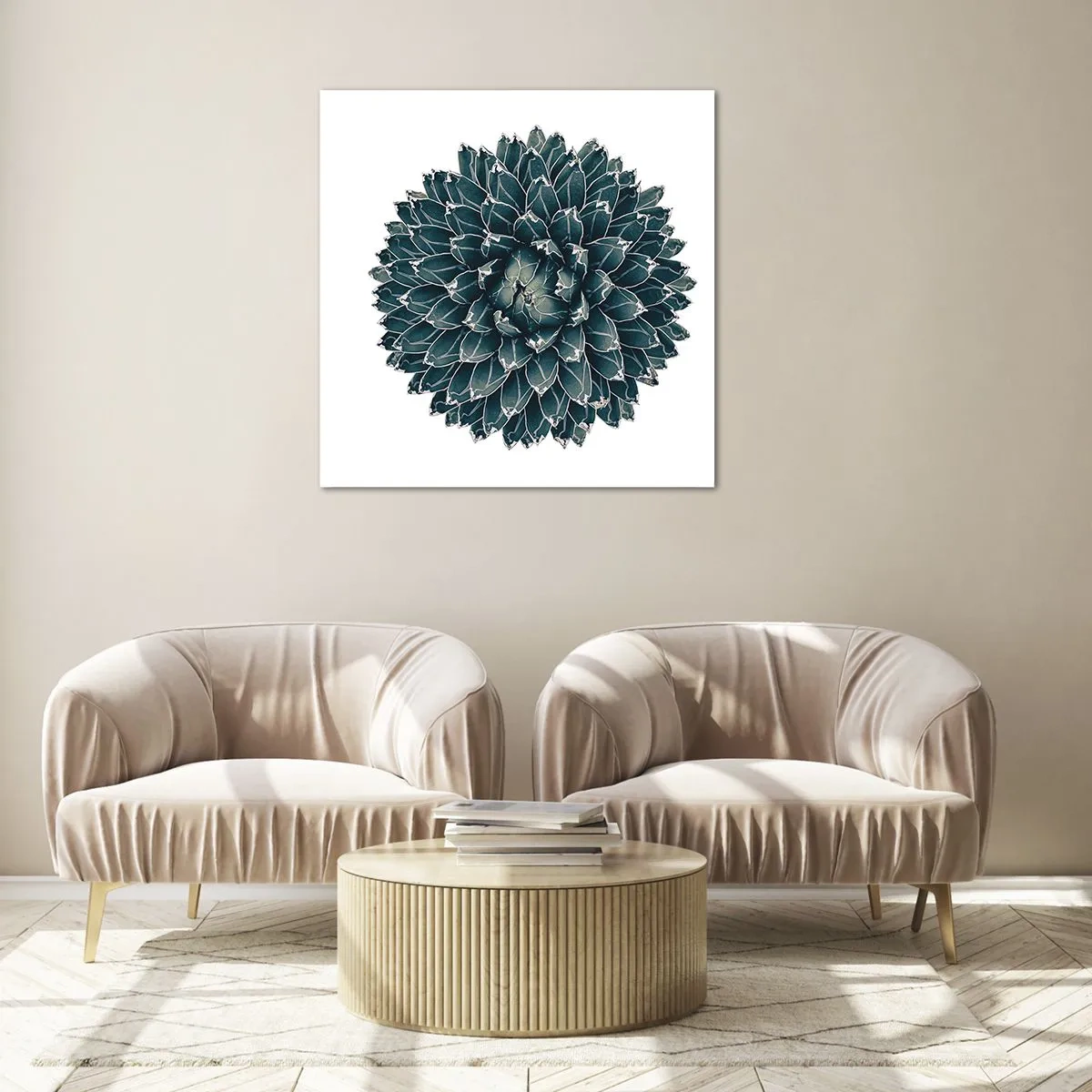 Billede på glas - Ørkenstjerne - 60x60 cm