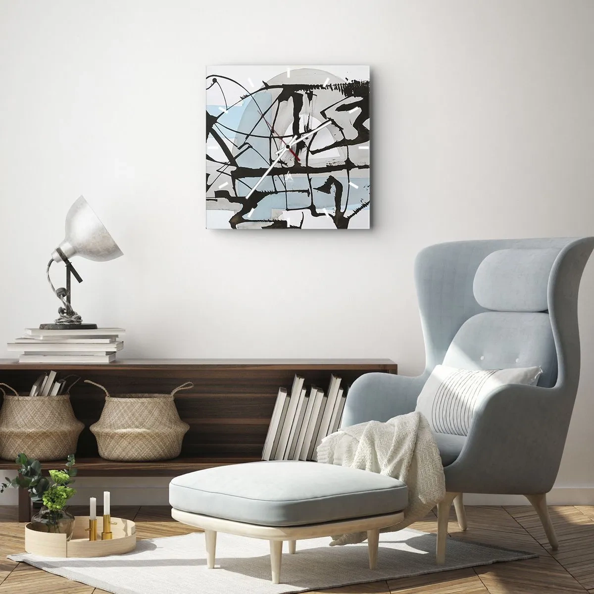 Vægur, Uret - Ikke desto mindre blå - 40x40 cm