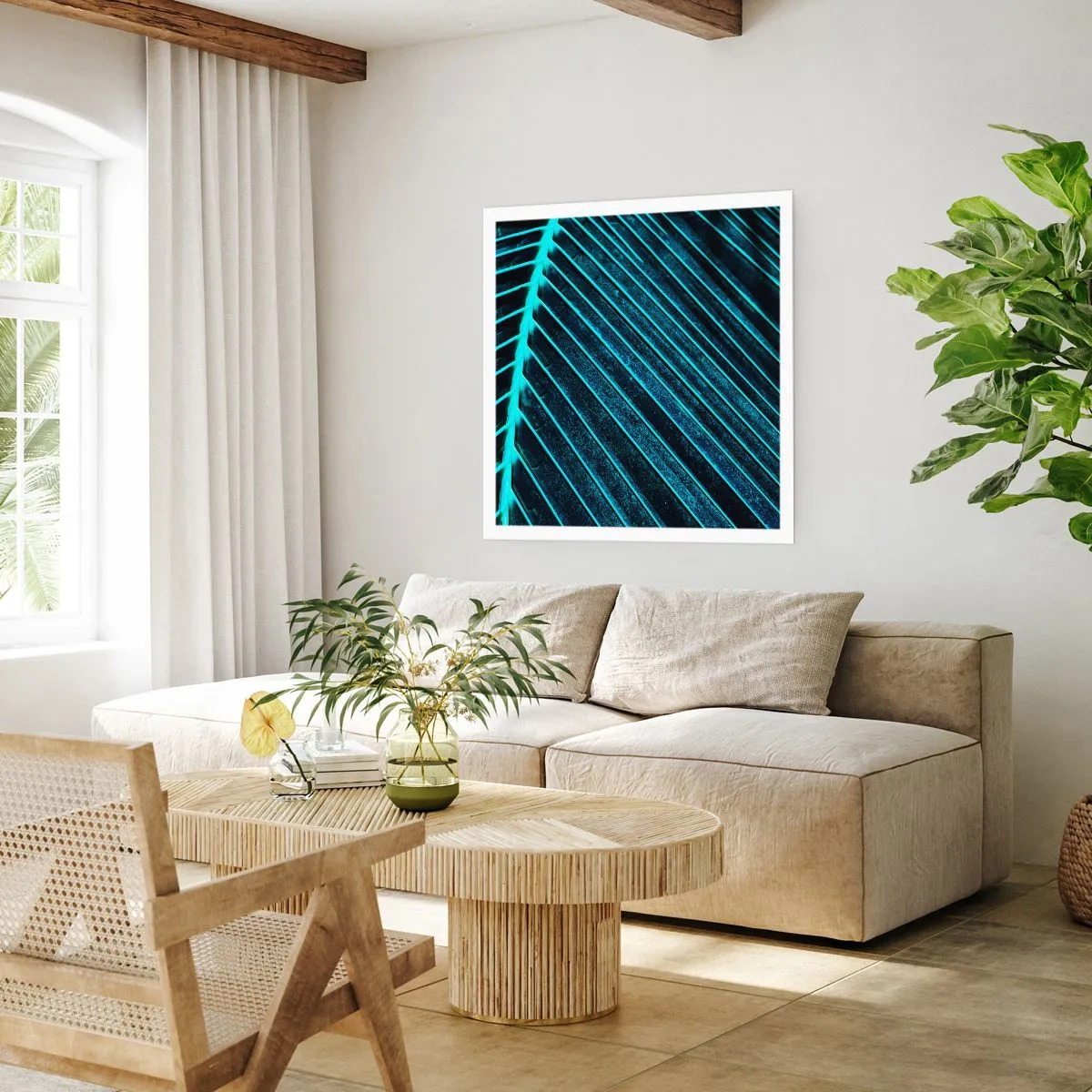 Plakat - Tekstur af grønt - 30x30 cm