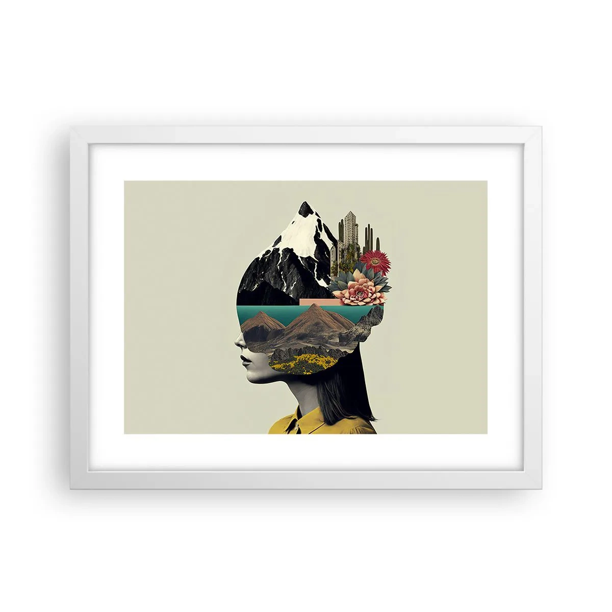 Plakat i hvid ramme - Kvinden - altid et mysterium - 40x30 cm