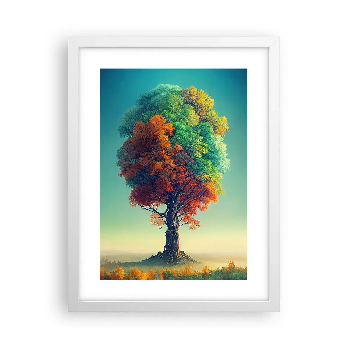 Plakat i hvid ramme - Eg - naturens fader - 30x40 cm