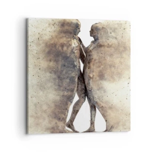 Lærredstryk - Billede på lærred - Fra støv steg de til kærlighed - 70x70 cm
