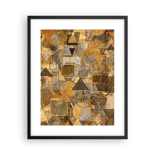 Plakat i sort ramme - Verden i form - 40x50 cm