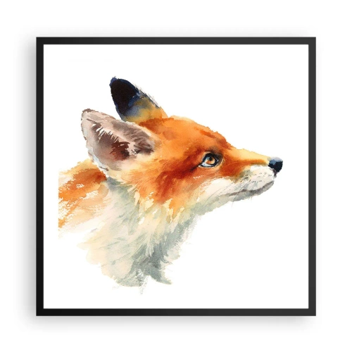 Plakat i sort ramme - Man kan aldrig være for forsigtig - 60x60 cm