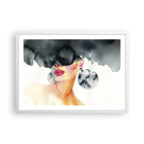 Plakat i hvid ramme - Hemmeligheden bag elegance - 70x50 cm