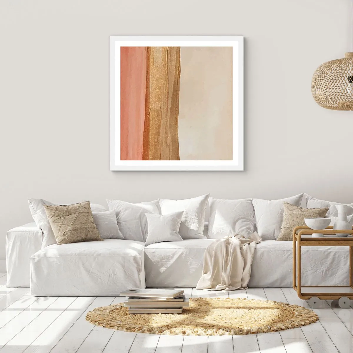 Plakat i hvid ramme - Lodret sammensætning - 50x50 cm