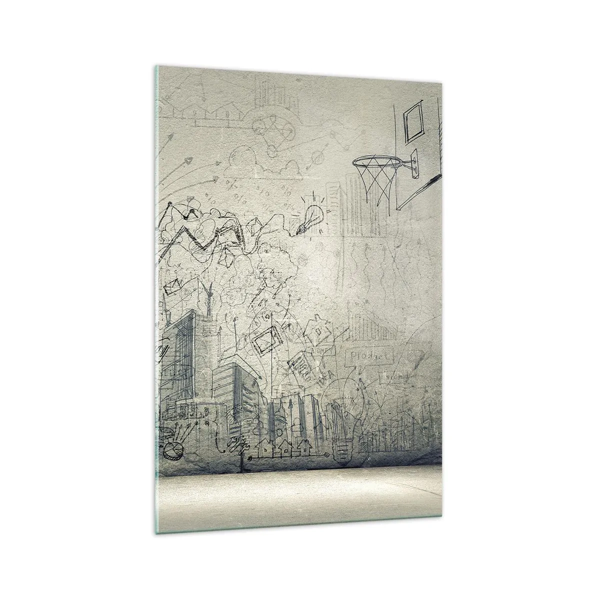 Billede på glas - Mit vidunderlige byliv - 70x100 cm