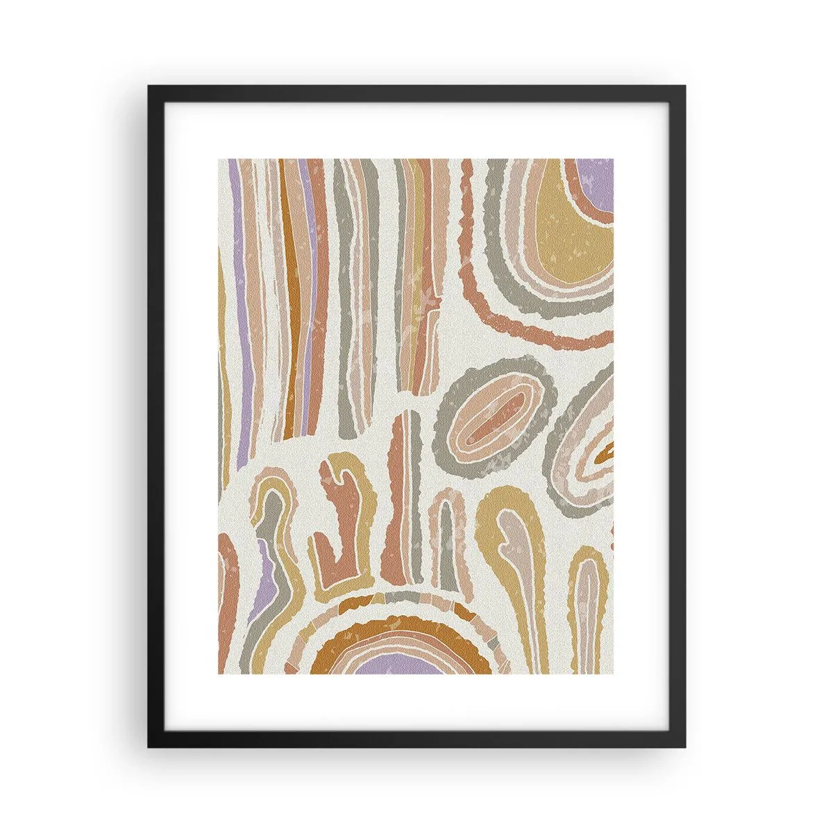 Plakat i sort ramme - Farverige tværsnit - 40x50 cm