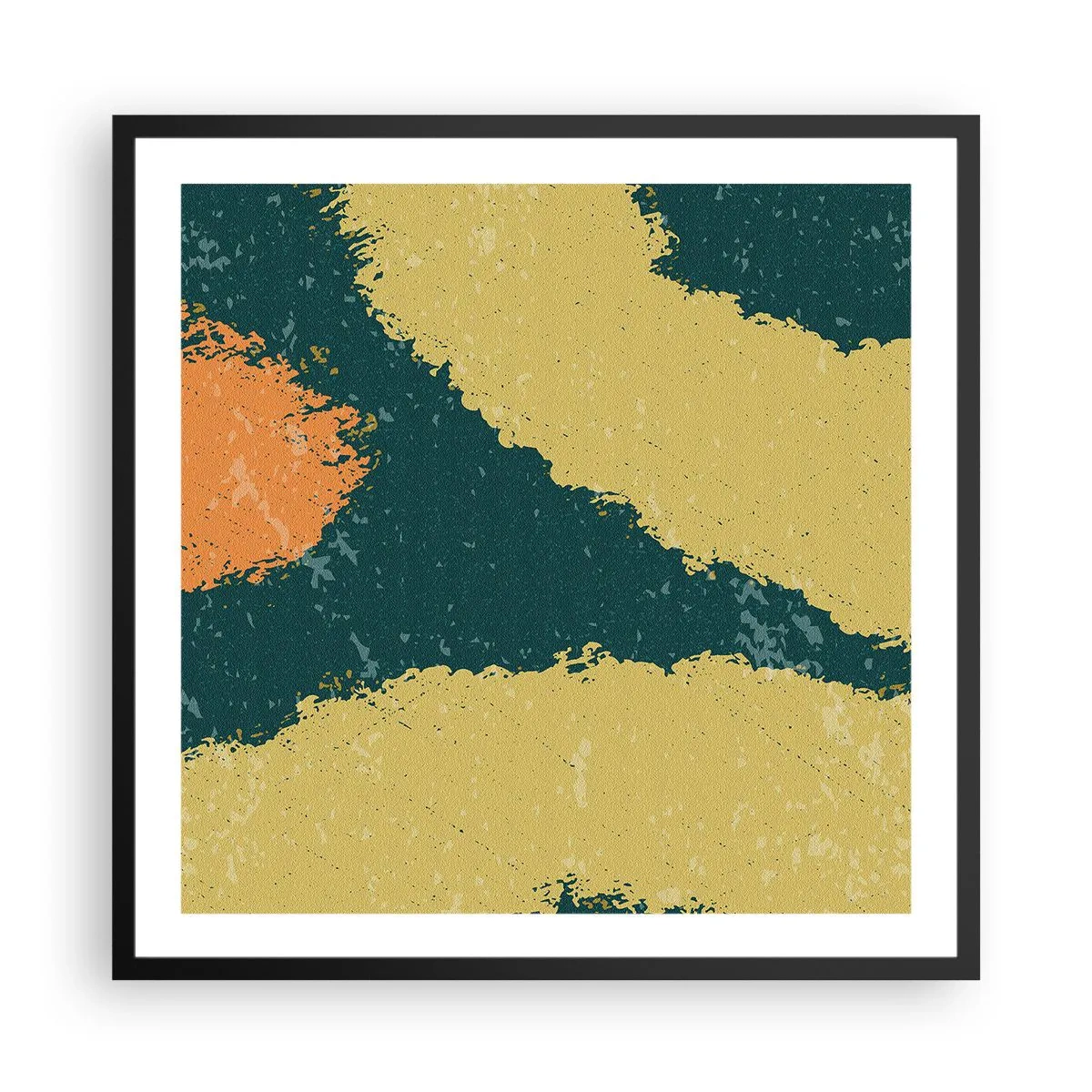 Plakat i sort ramme - Abstraktion - i slowmotion - 60x60 cm