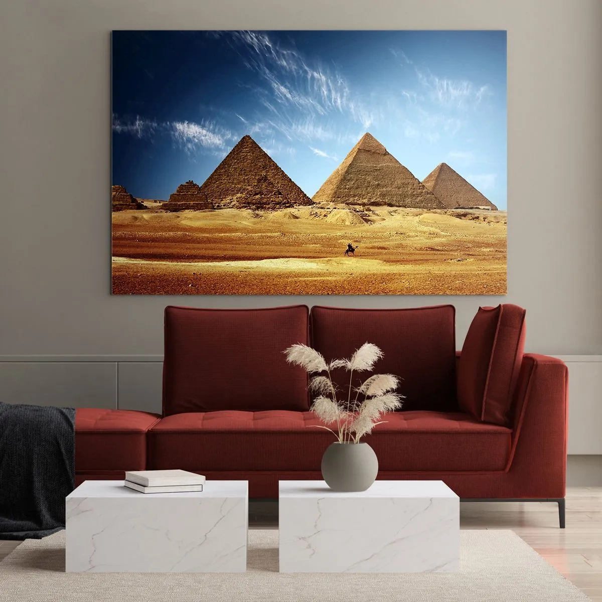 Billede på glas - 40 århundreder ser på jer - 120x80 cm