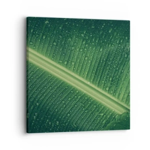 Lærredstryk - Billede på lærred - Grøn struktur - 30x30 cm