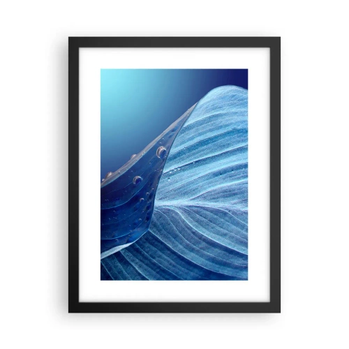 Plakat i sort ramme - Skjulte dråber af blåt - 30x40 cm