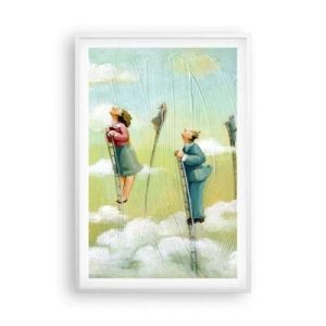 Plakat i hvid ramme - Bag din drøm - 61x91 cm