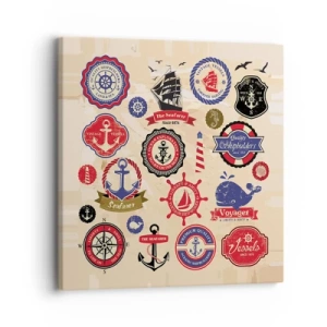 Lærredstryk - Billede på lærred - Sejlsportsbroderskab - 30x30 cm