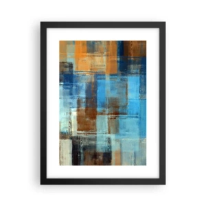 Plakat i sort ramme - Gennem det blå slør - 30x40 cm