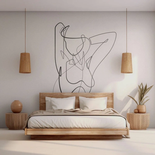 Fototapet Selvklæbende Deluxe Sticker - Virkelig, hvad er du for en person... - Abstraktion, Kvindes krop, Grafik - 250x175 cm