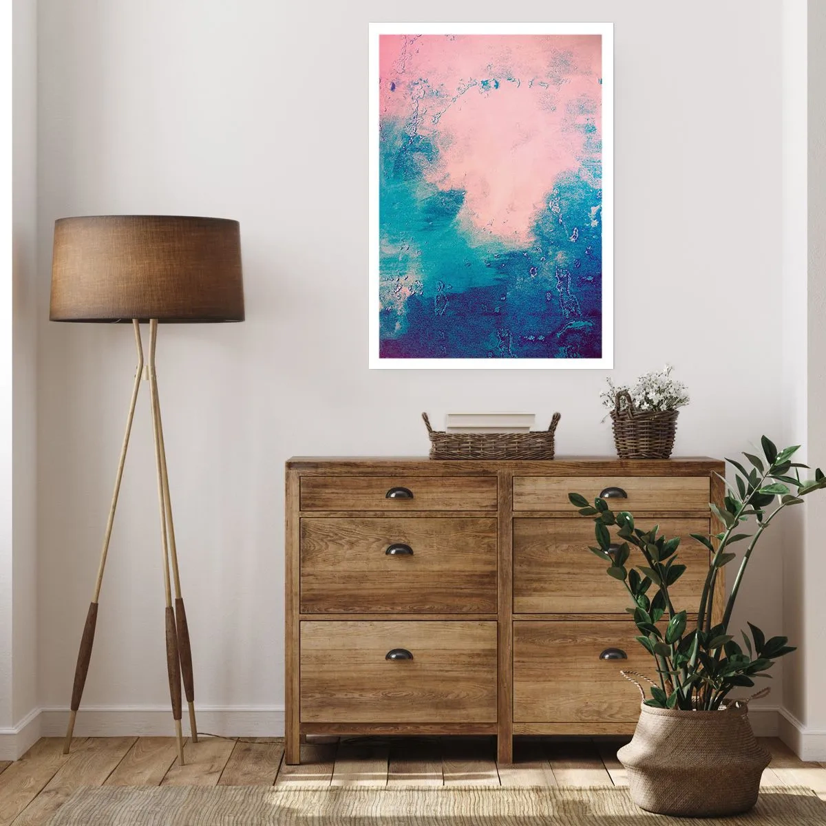 Plakat - Blå omfavnelse - 30x40 cm