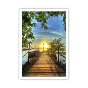 Plakat - Mod vest ved vandet - 70x100 cm