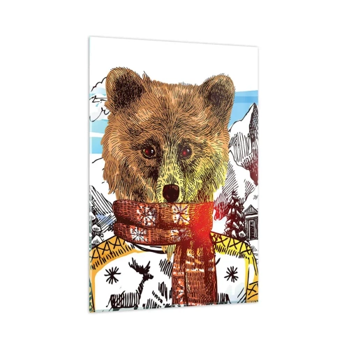 Billede på glas - Bjørnehytten - 80x120 cm