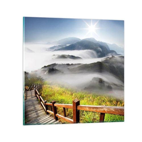 Billede på glas - Vævet mod blænding og tåge - 40x40 cm