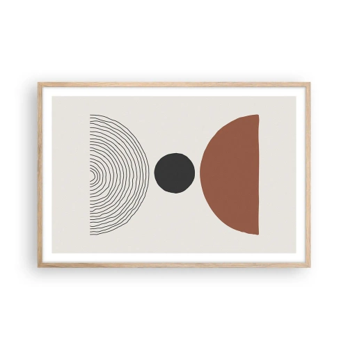 Plakat i ramme af lyst egetræ - I rampelyset - 91x61 cm