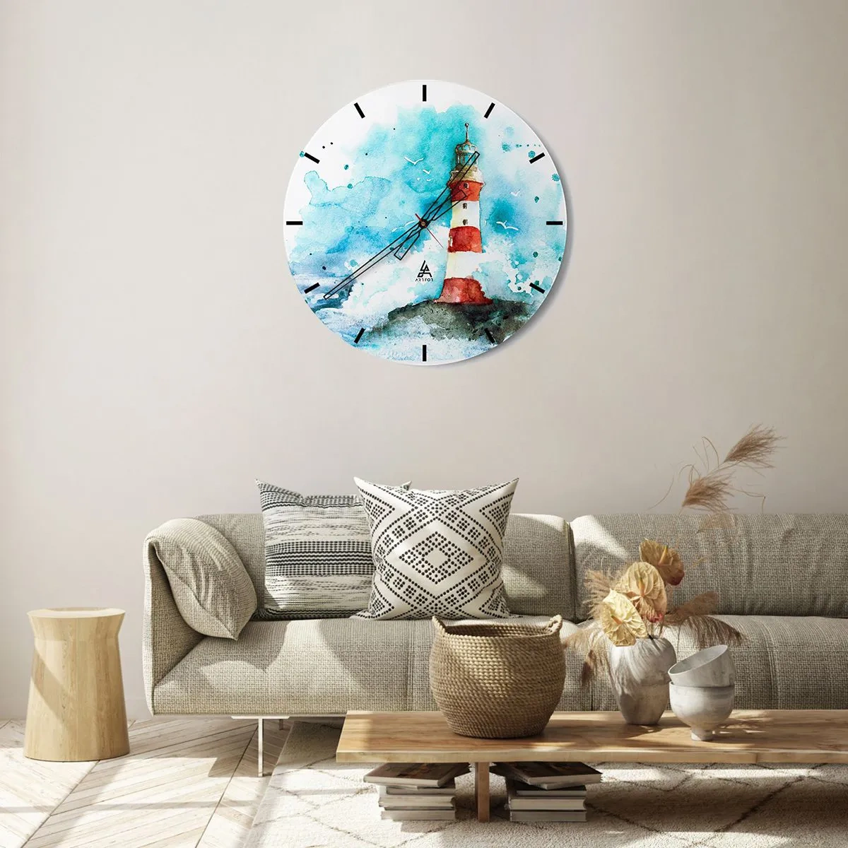 Vægur, Uret - Elementernes enhed - 40x40 cm