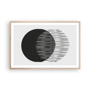 Plakat i ramme af lyst egetræ - Hans alter ego - 91x61 cm