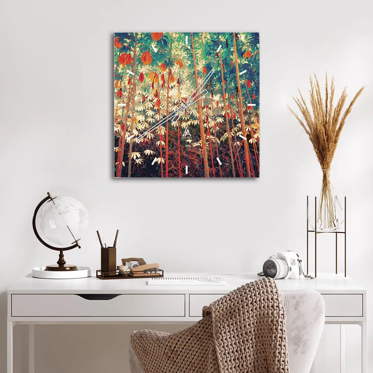 Vægur, Uret - Bladenes hemmelige liv - 40x40 cm