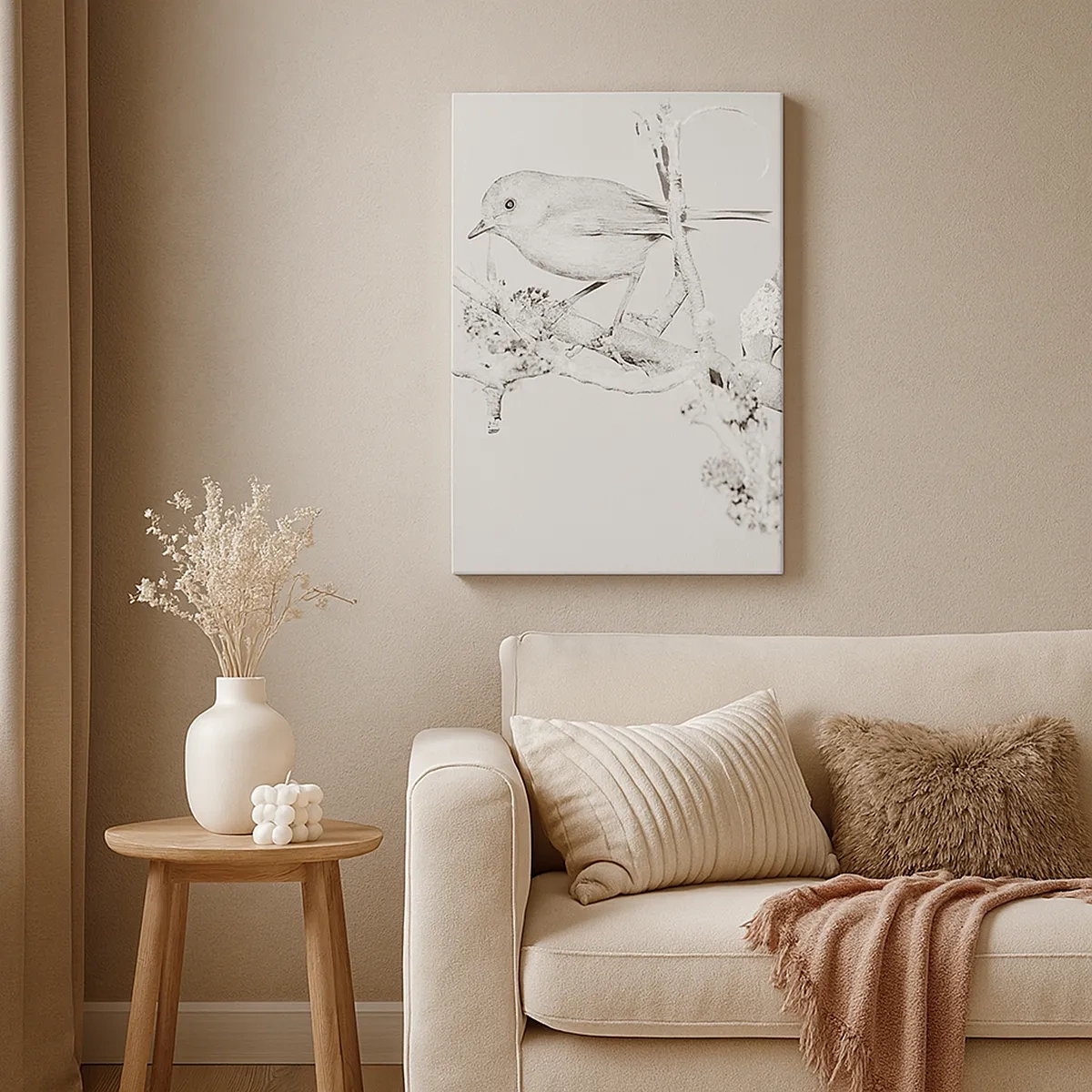 Lærredstryk - Billede på lærred - Vintermorgen - 50x70 cm