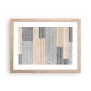 Plakat i ramme af lyst egetræ - Komposition: hold den lodret - 40x30 cm