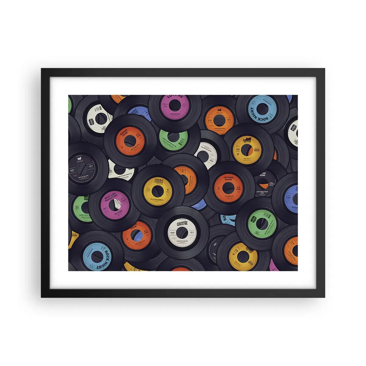 Plakat i sort ramme - Farver fra klassikerne - 50x40 cm