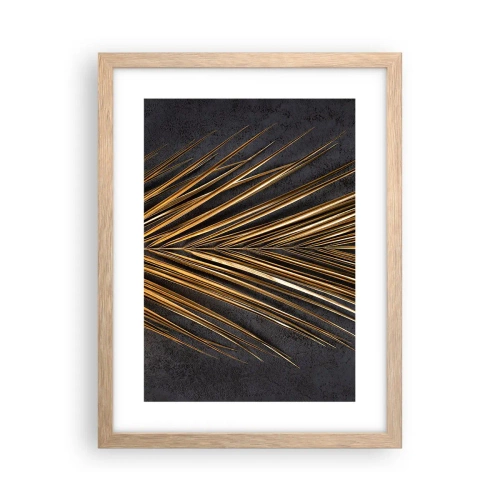 Plakat i ramme af lyst egetræ - Tropernes guld - 30x40 cm