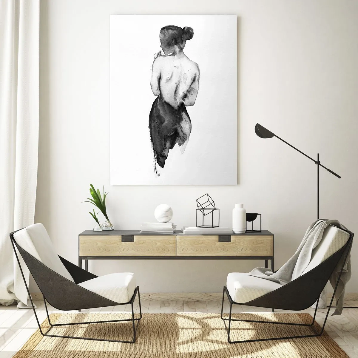 Billede på glas - Med hende forsvinder verden - 70x100 cm