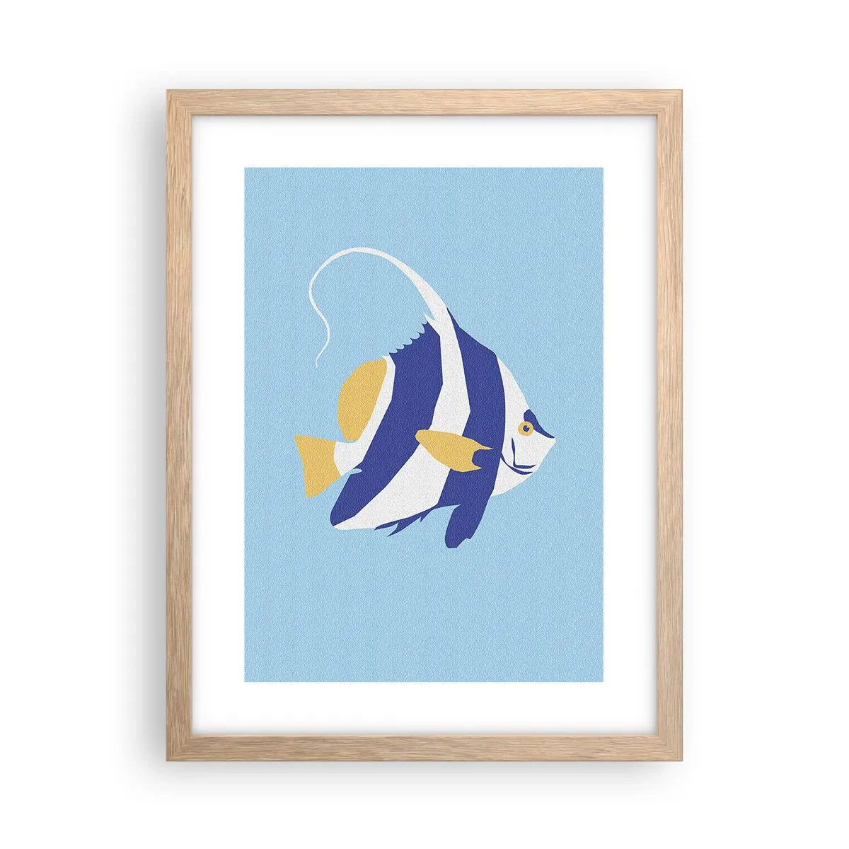 Plakat i ramme af lyst egetræ - Savner tropisk vand - 30x40 cm