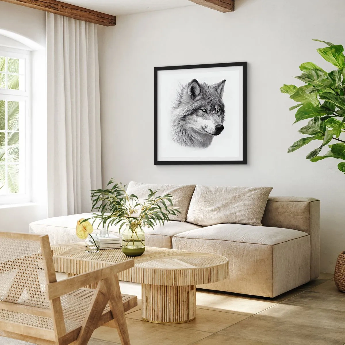 Plakat i sort ramme - Alpha - uden tvivl - 30x30 cm