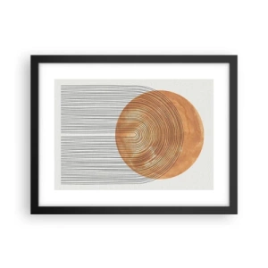 Plakat i sort ramme - En solrig komposition - 40x30 cm